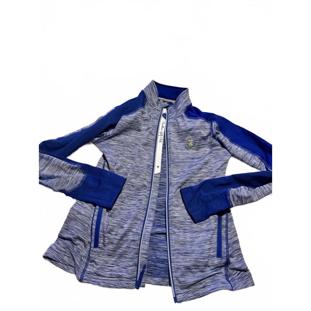 Peachtree Golf Club logo Levelwear windbreaker jacket ladies M blue/ Heather